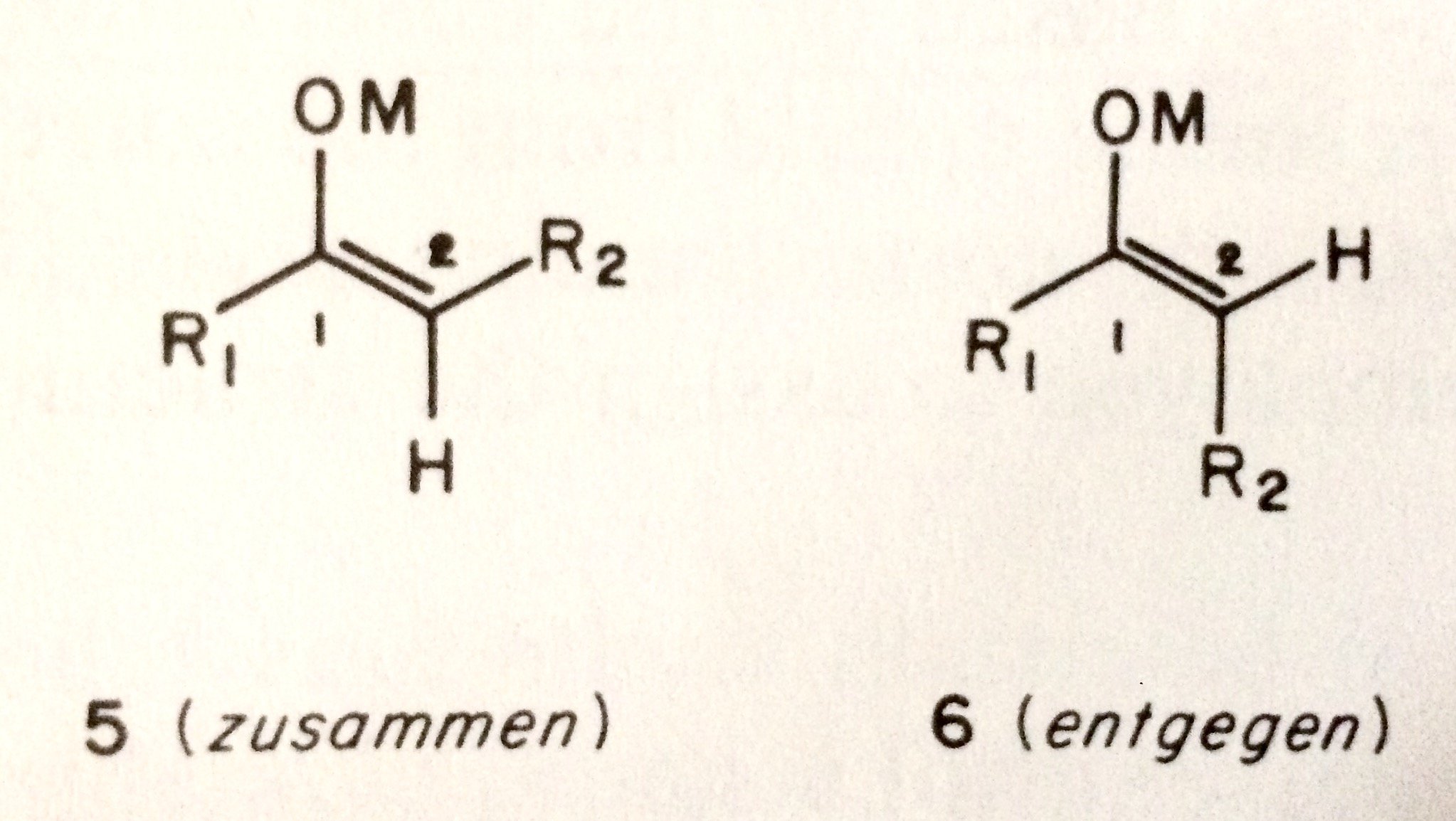 Enolate geometries