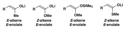 Enolate geometries part II